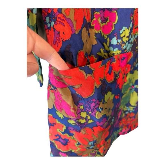 J. Crew Jules Silk Long Sleeve Floral Shift Mini Dress Size 2 - As Seen on Drew - Picture 5 of 13